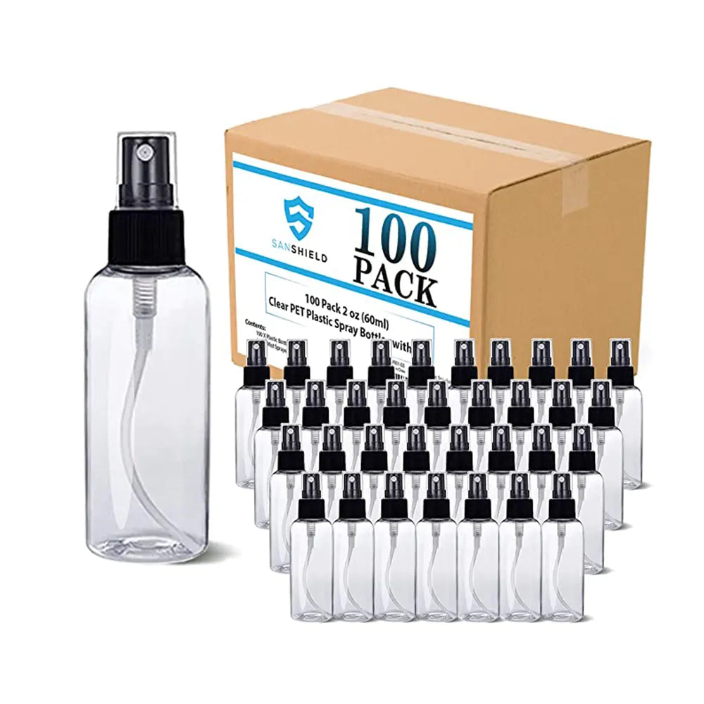 Clear PET Plastic Spray Bottles with Caps-5